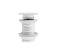 Bonde de lavabo à clapet Bouchon d'évier de salle bains, couvercle bouchon vidange Pop-Up for lavabo, égouttoir tuyau déchets avec ou sans trop-plein for accessoires bain(White No Hole)