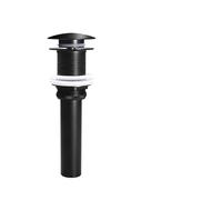 Bonde de lavabo à clapet Kit de tuyaux vidange Pop-Up for salle bains, 8 couleurs, bouchon déchets d'évier, Valve lavabo, tête d'eau, ensemble bouchons fuite, gris métallisé blanc(Black No hole)