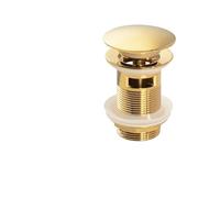 Bonde de Lavabo Bouchon de vidange Pop-Up for lavabo de Salle de Bains, en Or brossé, Noir Mat, Blanc, Or Rose, Or, Chrome, Accessoires de lavabo (Color : Dark Gold with Hole)