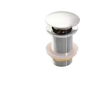 Bonde de Lavabo Bouchon de vidange Pop-Up for lavabo de Salle de Bains, en Or brossé, Noir Mat, Blanc, Or Rose, Or, Chrome, Accessoires de lavabo (Color : Chrome no Hole)