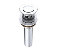 Bonde de lavabo clic clac Mai & Mai P02 en laiton chromé avec trop-plein