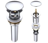 Mai & Mai Bonde de lavabo clic clac pour lavabos et vasques avec trop plein P04