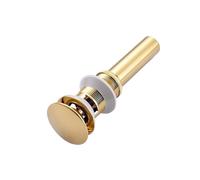 Bonde De Lavabo Crépine de lavabo salle bains Vintage en laiton massif doré, vanité Pop Up, filtre cuve vidange pour Lavabo(With overflow)