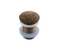 Bonde de Lavabo Drain Pop-Up for lavabo de Salle de Bains, Bouchon de déchets sculpté en Laiton Antique, Waterlet clic-clac, égouttoir de vanité (Color : ZR2023-3)