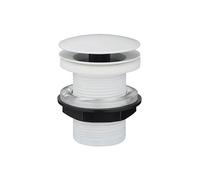 Edouard Rousseau Bonde de Lavabo à Ecoulement Libre, diam. 63 mm, certifié NF, sans Trop Plein, Standard, Finition Blanche