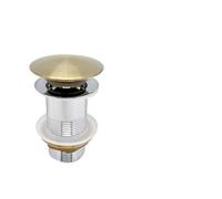 Bonde De Lavabo Pop-Up Bouchon de vidange Pop-up for lavabo salle bains, bouchon for canalisation, or brossé, noir mat, blanc, or Rose, Type désodorisation Salle De Bain(BG gold-Chrm No Hole)
