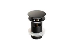 Bonde De Lavabo Pop-Up Bouchon de vidange Pop-Up for lavabo salle bains, en or brossé, noir mat, blanc, or Rose, or, Chrome, Accessoires Salle De Bain(Black with hole)