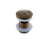 Bonde De Lavabo Pop-Up Drain Pop-Up for lavabo de salle bains, bouchon déchets sculpté en laiton Antique, Waterlet clic-clac, égouttoir vanité Salle De Bain(ZR2023-12)