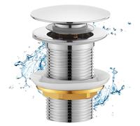 Bonde De Lavabo Pop-Up en Acier Inoxydable, Pop up Bonde Lavabo, Bouchon Lavabo Salle De Bain, sans Trop-Plein, pour Vasque Salle De Bain avec Universel