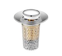 Bonde de lavabo Pop-up - Filtre à de 6 cm pour lavabo | Filtre Anti-Clog Press Up pour évier de Cuisine