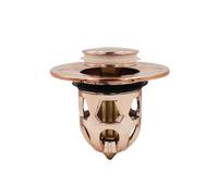 Bonde de lavabo Universelle en cuivre avec Filtre en Or Rose, Attrape-Cheveux, déodorant, Bouchon de Bain, Outil de Cuisine et de Salle de Bain, Or Rose, 1 pièce