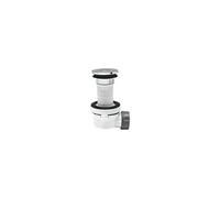 Wirquin 30723976 Kit Bonde Siphon Lavabo Nano 6.7 Ø32 mm Dôme Chromé | 1/4 de tour, fermeture Quick-Clac, hauteur 100 mm, laiton, gain de place, anti-odeurs, entretien facile, installation facile