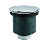 Drain de douche avec couvercle ABS Valentin noir/chromé 90mm