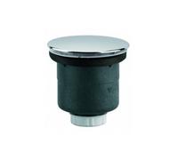 Valentin Drain de douche avec couvercle ABS noir/chromé 90 mm