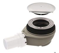 Bonde de receveur de douche GEBERIT Sortie PVC Ø 40 mm - Avec cache bonde - Garde d'eau 50 mm - 150.557.21.1