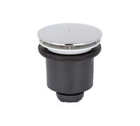Bonde de receveur de douche sortie verticale Tourbillon D90 dôme chromé