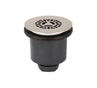 Bonde de receveur de douche sortie verticale Tourbillon D90 grille plate inox