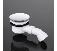 Bonde de receveur pour bac à douche doporro AL02 standard 50mm avec couvercle chrome 115mm