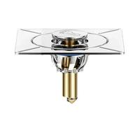 Bonde de sol de douche, bonde de douche carrée, passoire de drainage carrée pop-up pour douche, protecteur de drainage en laiton, bouchon pour évier, pelle à cheveux, pédale pa