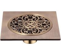 Bonde de Sol, Filtre Pour Receveur de Douche, 1 Pièce, Couvercle de Crépine Carré En Laiton Antique, Aspect Invisible, Accessoires Degnoire