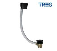 Bonde de vidage carrée clic-clac avec système de remplissage Noir mat - TRES 03453440NM