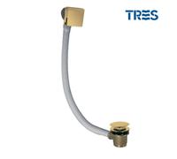 Bonde de vidage carrée clic-clac avec système de remplissage Or 24K - TRES 03453440OR