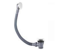 Bonde de vidage clic-clac Simple-Rapid avec trop-plein pour baignoire Blanc mat - TRES 03453420BM