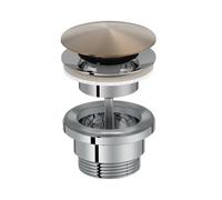 Jacob Delafon Bonde de Lavabo Louise - Bouchon Clic-Clac Universel G1 1/4 pour Vasque ou Lavabo - Diam. 64mm - Laiton - Compatible avec/sans Trop-Plein - 6,8x6,8x6,0 cm - Finition Bronze - E30536-BCN
