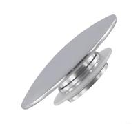 Bonde de vidage de lavabo 6,6 cm en laiton chromé argenté avec bouton-poussoir pour cuisine, salle de bain, évier, baignoire