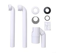 Bonde de vidage de lavabo à 90 degrés, joint d'étanchéité anti-odeur avec piège à cheveux, compatible avec les lavabos Geberit, fixation de plomberie réglable en polypropylène EPDM (45°)