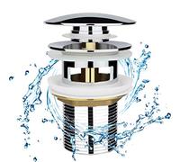 Bonde de Vidage Pop Up Automatique Push Open Pour Lavabo en Cuivre Chromé