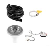 Bonde d'évier à fermeture éclair avec design à angle droit, système de vidange efficace en ABS pour camping-car et campeur, montage facile dans des espaces étroits, universel compatible avec de