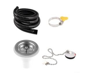 Bonde d'évier à fermeture éclair avec design à angle droit, système de vidange efficace en ABS pour camping-car et campeur, montage facile dans des espaces étroits, universel compatible avec de