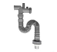 Bonde d'évier compatible avec l'élimination des déchets avec positionnement flexible et grand diamètre intérieur pour un drainage rapide et des besoins d'entretien réduits