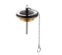 Bonde d'évier en laiton G1-/4 - Grand diamètre - Finition chromée - Antirouille - Bonde de lavabo