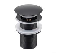 Bonde d'évier noire élégante conçue pour les lavabos autoportants, construction en laiton massif avec design de course