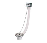 Bonde d'évier percé D60mm avec trop plein et bouchon-chaînette - - 00 8526 000 00