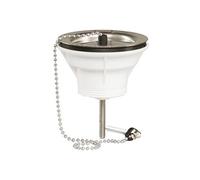 Bonde d'évier PVC D60 55l/min avec bouchon-chaînette - - 00 701500 000 00