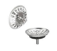 Bonde d'évier universelle en acier inoxydable - 78 mm - Avec 18 fentes - Pour utilisation excentrique - Anti-blocage - Drainage rapide