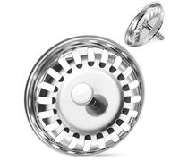 Bonde d'évier universelle en acier inoxydable - Diamètre : 80 mm - 20 fentes - Accessoire d'évier - Blanco et Franke - Pour évier de cuisine