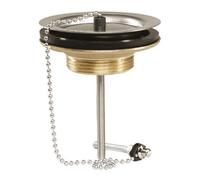Bonde d'évier - VALENTIN - D60 (00 352200 000 00) - bouchon-chaînette recoupable - inox chromé - Ø orifice 60 mm