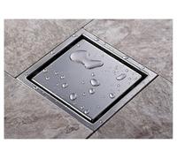 Bonde Douche,Siphon de Sol Carreau d'insertion carrée grilles de déchets Sol Salle Bain Douche Douche 150 x 150mm ou 110 X 110MM, 304 Acier Inoxydable(110X110 MM)