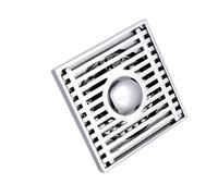 Bonde Douche,Siphon de Sol Drains de Sol Chrome Laiton Douche Vidange Accessoires Salle Bains Couverture carrée Anti-Odeur Spectacle Cheveux Balcon Évier d'or Drayn 1 0X10CM(Chrome 1)