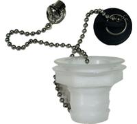 Bonde droite pour évier avec mamelon de 28 mm, nylon blanc - Osculati 50.270.41