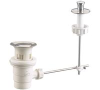 Bonde en acier inoxydable à tirette avec trop-plein/sans trop-plein Valentin