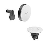 hansgrohe Exafill Set de finition Bec déverseur pour baignoire, garniture d'écoulement et de trop-plein, 58119340, Couleur: Chrome noir brossé