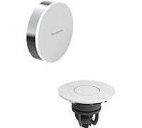 Bonde et trop-plein Hansgrohe Flexaplus 58187000, finition : couvercle blanc brillant, chromé, kit complet