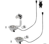 Bonde évier automatique - Valentin- diamètre 90 mm - 2 cuves