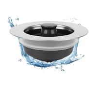 Bonde évier Cuisine 3 en 1 en Acier Inoxydable, Bouchon évier avec Filtre Anti-Colmatage et Passoire évier Cuisine, Panier Amovible Universel pour Trous 72-86 mm, Facile à Installer et à Nettoyer