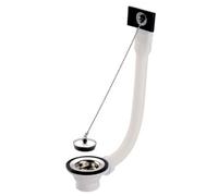 Bonde évier en PVC avec grille inox + bouchon avec trop-plein